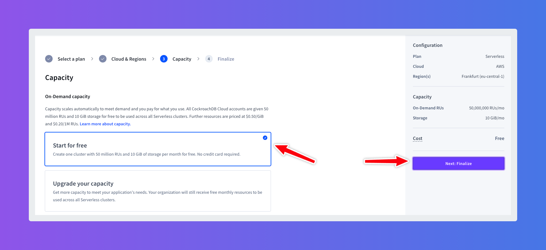Select Capacity Select Capacity