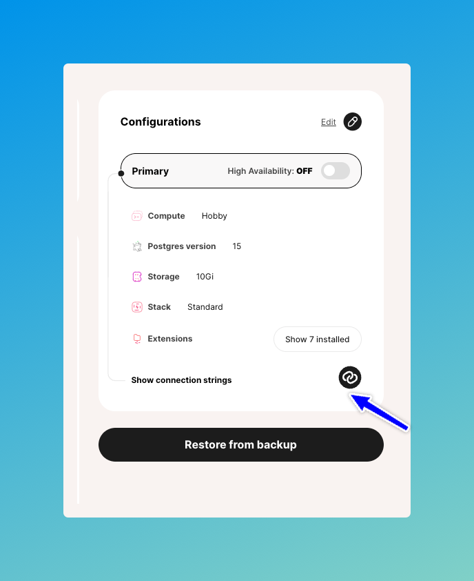 Tembo Connection Strings Tembo Dashboard