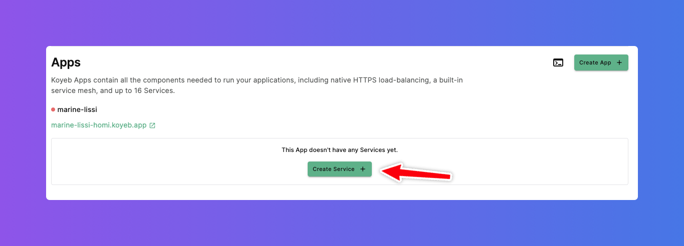 Create Service Create Service