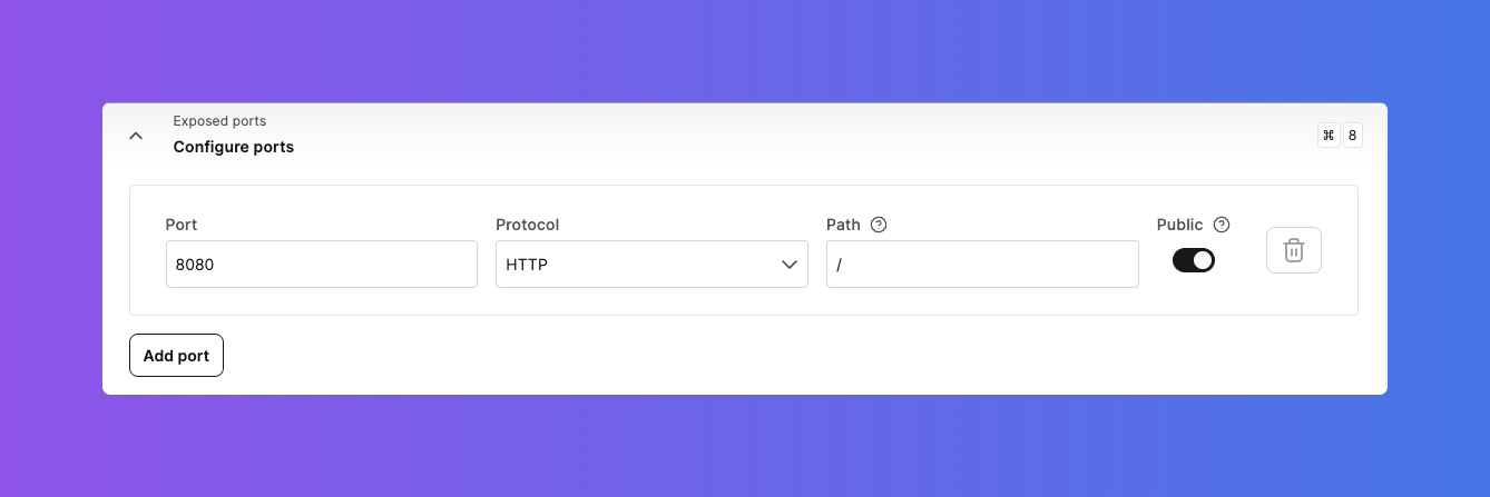 Exposed Port Exposed Port