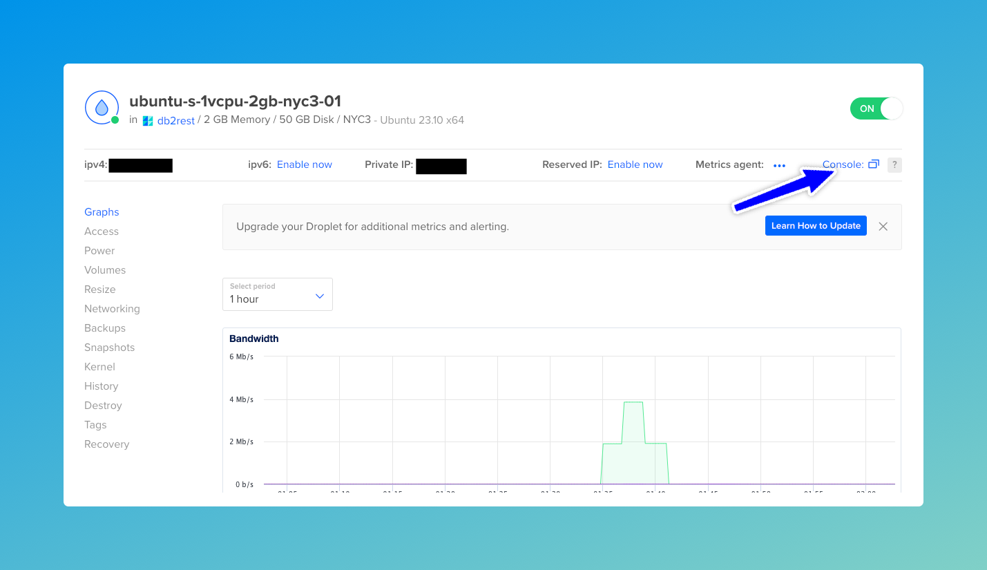 Launch console Launch console